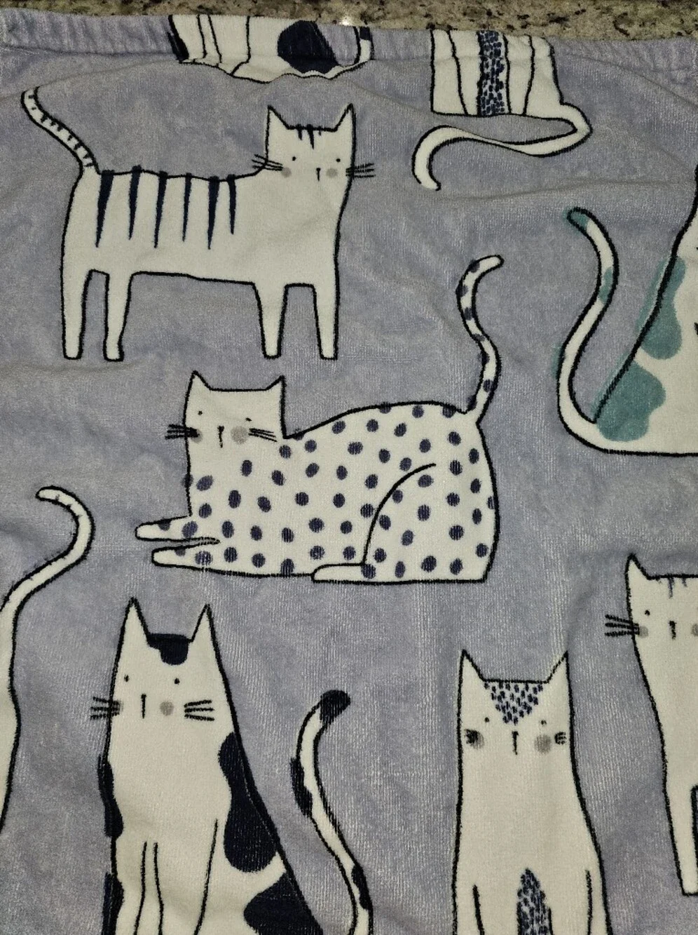 Artisan NY Home - Cartoon Cats Themed Novelty Bathroom Towel Set EUC